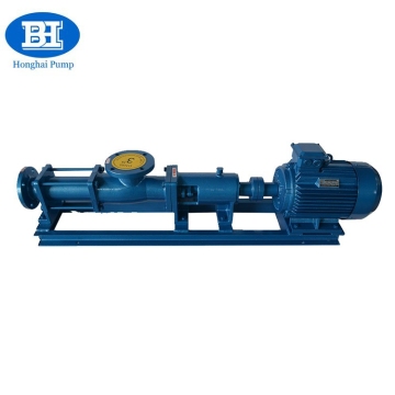 Mud slurry transfer single screw pump