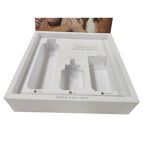 Elegant white cosmetic magnetic cardboard box