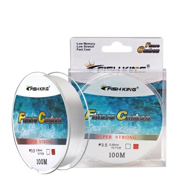 100% fluorocarbon 100m super tegangan haus nilon nilon yang tahan nelayan
