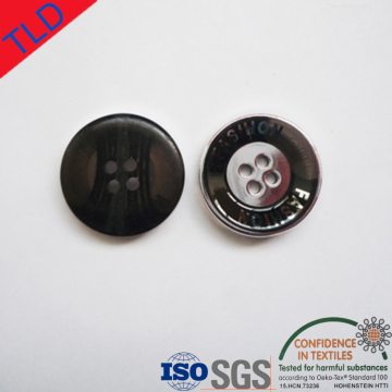 black fancy 4 hole plastic buttons
