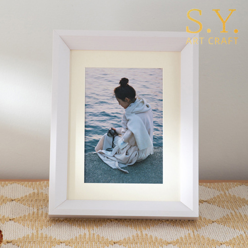 Portre Fotoğrafları için Klasik Beyaz Ahşap Çerçeve