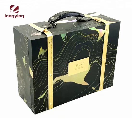 New Design big storage boxes customized luxury black package box gift boxes wholesale