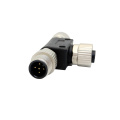 M12 Feminino para Macho de 5 polos T conector