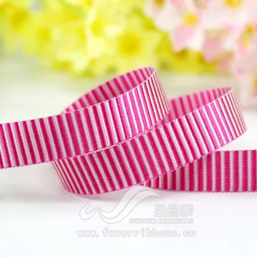 Cheap polyester grosgrain striped ribbon