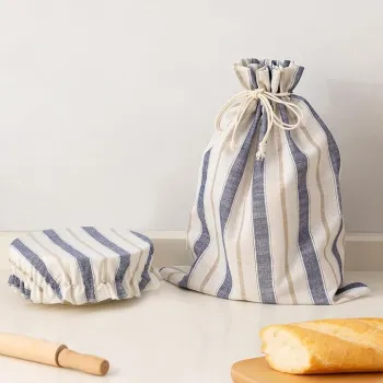 Reusable linen bread storage bag Sourdough bread bag