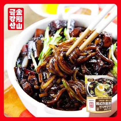 Korean-style noodles with black bean sauce