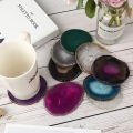 1Pcs Irregular Gems Crafts Stone Pad Semi Agate Slice Coaster Cup Mug Glass Drink Holder Druzy Quartz Table Onyx Mat