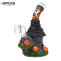 Hand Painted Dab Rigs with Pumpkin Ghost Castle