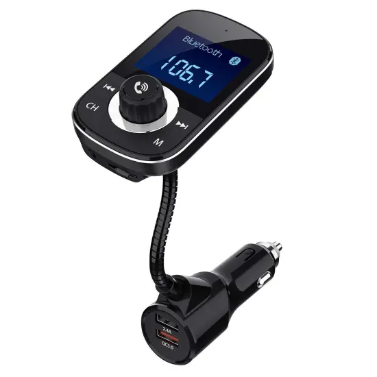 New Bluetooth FM Transmitter, Handsfree Receiver, MP3 Player & TF Card Playback Audio Device