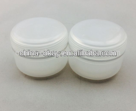 50g transparent/white cosmetic container/hand cream jar