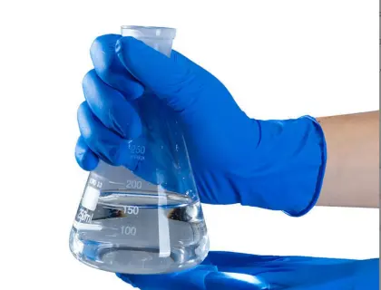 Blue Nitrile Rubber Industrial Protection Gloves - Ding Qing Gloves