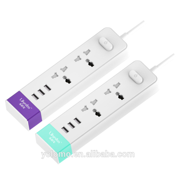 High quality multiple outlets CE universal power strip with usb socket