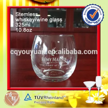 Handblown drinking whiskey glassware used in hotels