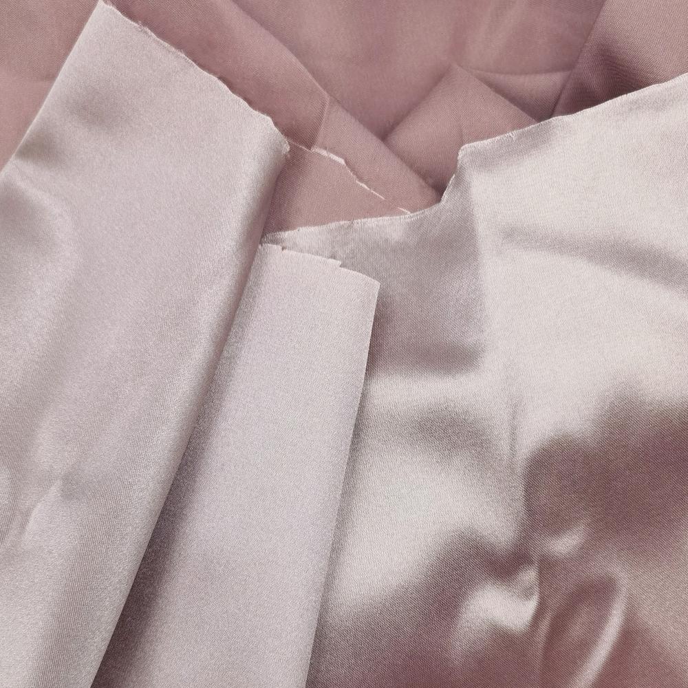 Windproof Pink Polyester Spandex Satin
