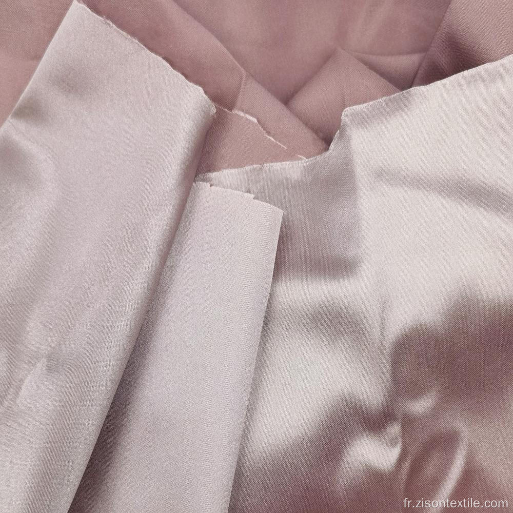 Tissus de satin spandex extensibles tissés en polyester rose coupe-vent