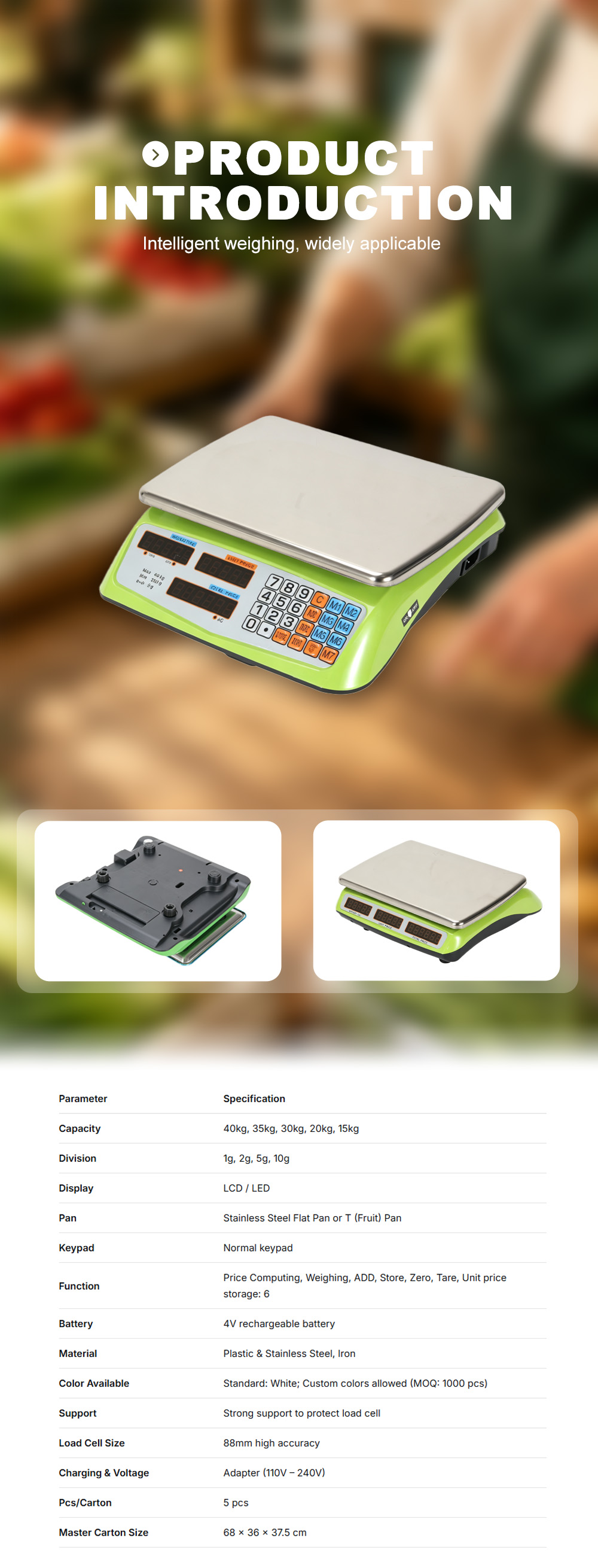 Desktop Digital Price Computing Scale x
