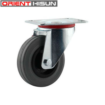 100mm Semi-elastic Rubber Swivel Caster Wheel