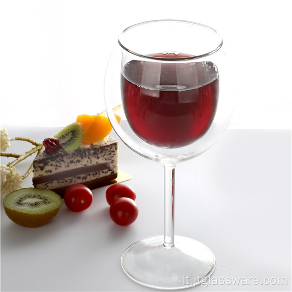 Bicchiere da vino rosso infrangibile