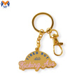 Keychain dineasáir miotail le lógó saincheaptha