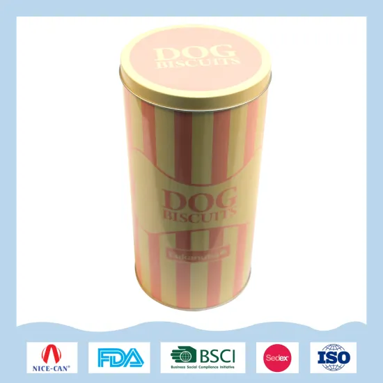 Tin Box Round with Print Stainless Steel Tin Cans Round Tin for Food