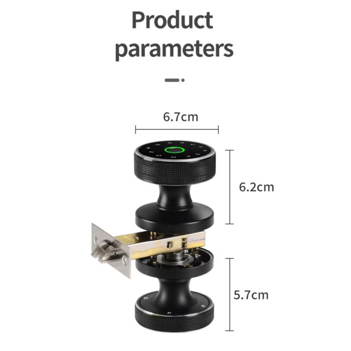Интеллектуальная черная ручка отпечатков пальцев с отпечатками