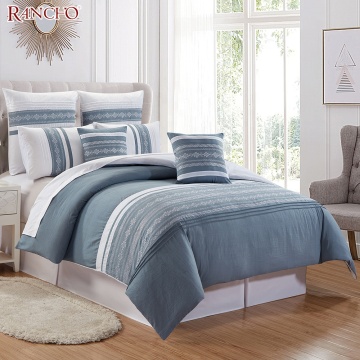 Set tempat tidur selimut bordir berkualitas tinggi set tempat tidur selimut