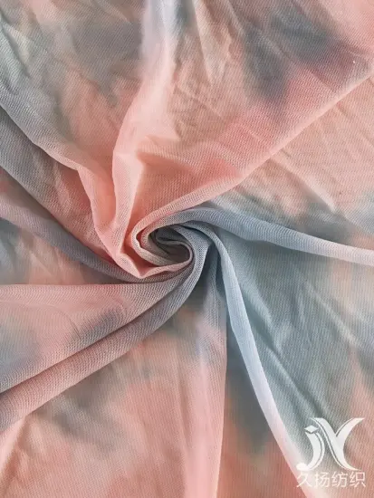 Tie Dye Stretch Mesh Fabic Knit