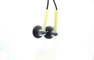 Yellow A2dp Zipper Earphones In-ear With Plastic , Gift Promotion Use