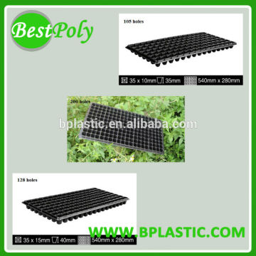 High quality deep black plastic rice seedling tray seed germination tray wholesale