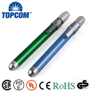 3V 0.5W Aleación de aluminio Logotipo personalizado Cool LED White LED Torch Light Medical