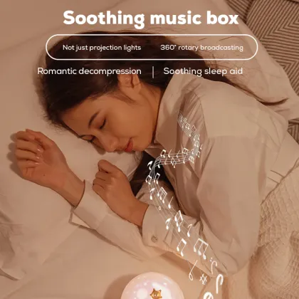 Rotating Music Starry Night Light - Creativity Guardian Angel Star Projection