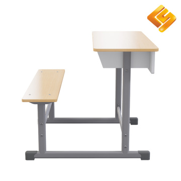 Двойная парта из серого стального дерева