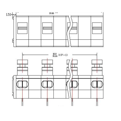 AT120-10.0／10.16XXX-EF PCB Spring Terminal Block Pitch10.0／10.16 