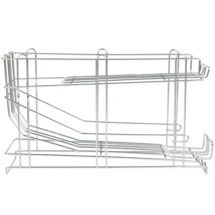 Stackable Chromed Wire Shelf Organizer for Pantry & Can Storage Rack