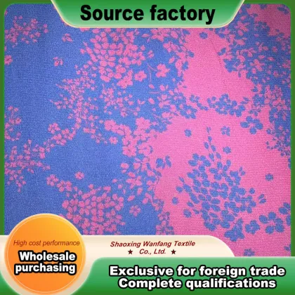 Sky blue with pink flowers