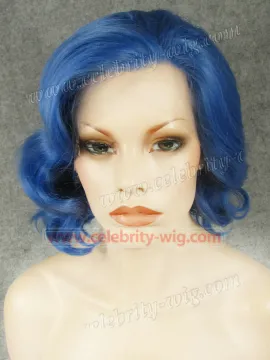 Blue Elegant Wavy Synthetic Lace Front Wig