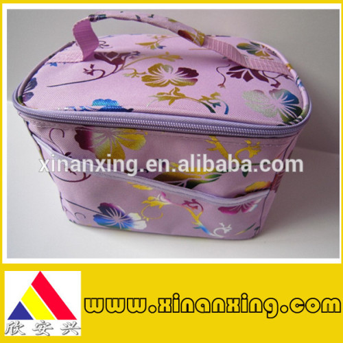 fashion purple cosmetic bag with full color printing