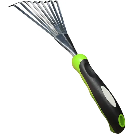 Adjustable Folding Heavy Duty Carbon Steel Garden Rake for Efficient Lawn and Yard Cleanup
