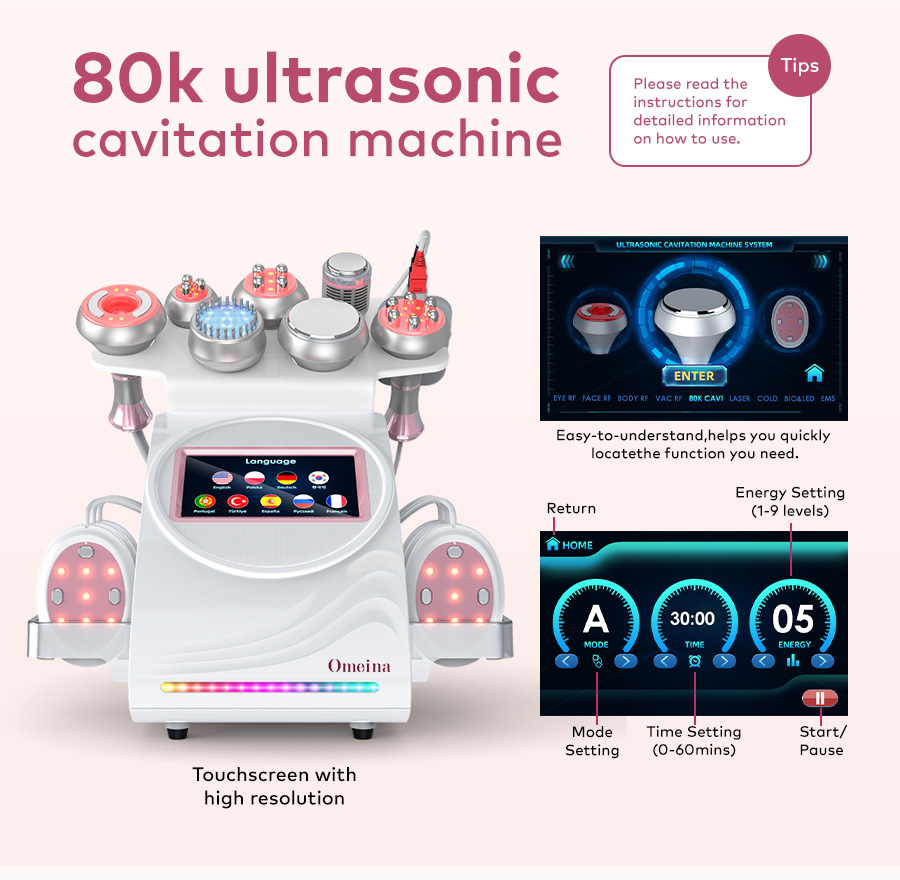 Omeina 9 in 1 ultrasonic cavitation machine