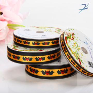Bat Logo Print Wraping Ribbon for Halloween