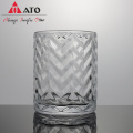 ATO Holder votive Wave Print Glass Candleholder