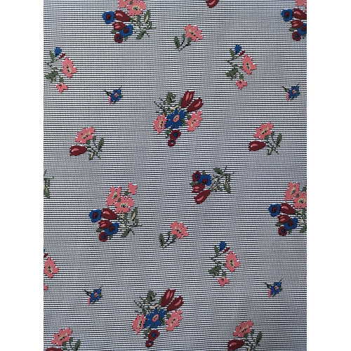 Textur Blomst Rayon Voile 60S Tryckväv
