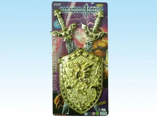 2 toy PLATING SWORDS + SHIELD