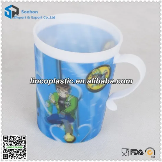 400ml Plastic 3D lenticular cup with handle