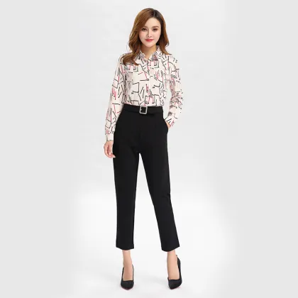Women's professional  small feet Korean casual pants