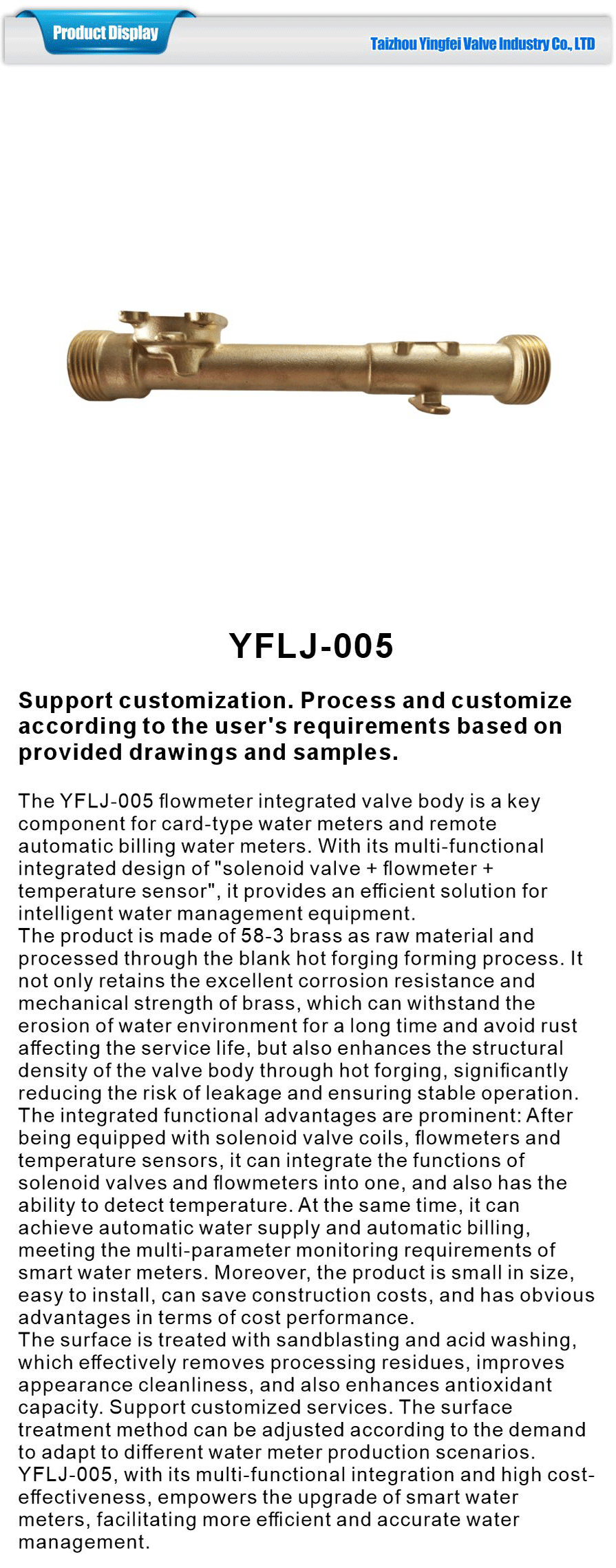 Flowmeter valve body-xiangqing1-YFLJ-005