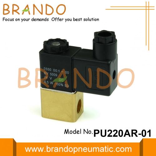 PU220AR-01 شاكو نوع 1/8 `` صمام ملف لولبي نحاسي 24 فولت