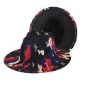 Renkli Güzel Yün Panama Şapka Fedora Şapka Keçe