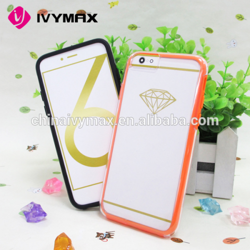 high clear pc tpu double protective phone cases for iphone 6