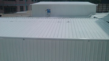 Thermal insulation coating iron sheet roof project